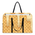 Vanilla Ice Cream Melted Print Utility Tote Bag