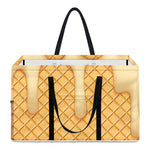 Vanilla Ice Cream Melted Print Utility Tote Bag