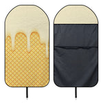 Vanilla Ice Cream Melted Print Waterproof Car Seat Cover