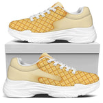 Vanilla Ice Cream Melted Print White Chunky Shoes