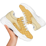 Vanilla Ice Cream Melted Print White Chunky Shoes