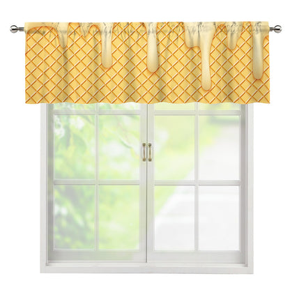 Vanilla Ice Cream Melted Print Window Valance