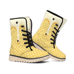 Vanilla Ice Cream Melted Print Winter Boots