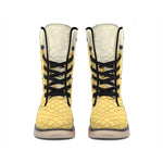 Vanilla Ice Cream Melted Print Winter Boots