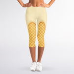 Vanilla Ice Cream Melted Print Women's Capri Leggings