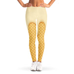 Vanilla Ice Cream Melted Print Women's Leggings