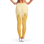Vanilla Ice Cream Melted Print Women's Leggings