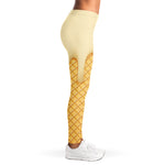Vanilla Ice Cream Melted Print Women's Leggings