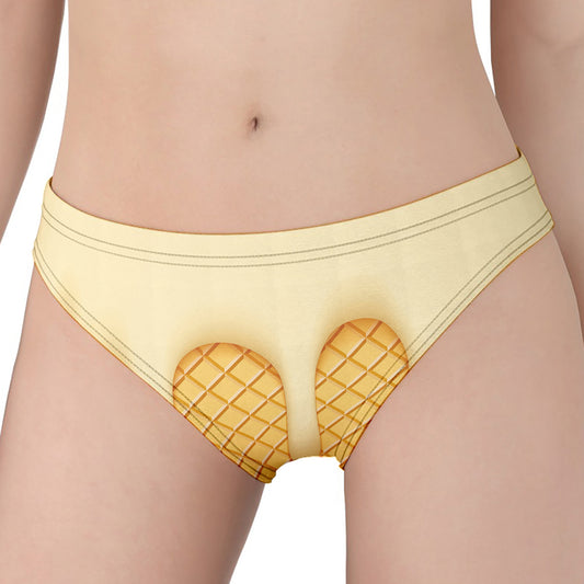 Vanilla Ice Cream Melted Print Women's Panties