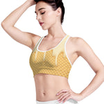 Vanilla Ice Cream Melted Print Women's Sports Bra