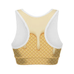 Vanilla Ice Cream Melted Print Women's Sports Bra