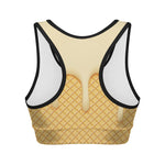 Vanilla Ice Cream Melted Print Women's Sports Bra