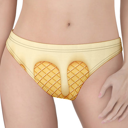 Vanilla Ice Cream Melted Print Women's Thong