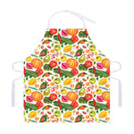 Vegan Fruits And Vegetables Print Adjustable Apron