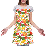 Vegan Fruits And Vegetables Print Adjustable Apron