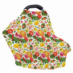 Vegan Fruits And Vegetables Print Baby Seat Cover