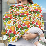 Vegan Fruits And Vegetables Print Baby Seat Cover