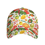 Vegan Fruits And Vegetables Print Baseball Cap