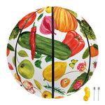 Vegan Fruits And Vegetables Print Basketball