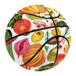 Vegan Fruits And Vegetables Print Basketball