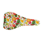 Vegan Fruits And Vegetables Print Bicycle Seat Cover