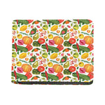 Vegan Fruits And Vegetables Print Bifold Wallet