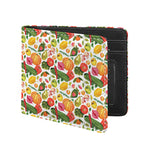 Vegan Fruits And Vegetables Print Bifold Wallet