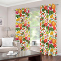 Vegan Fruits And Vegetables Print Dimout Grommet Curtains