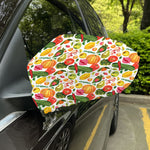 Vegan Fruits And Vegetables Print Car Side Mirror Covers