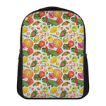 Vegan Fruits And Vegetables Print Casual Backpack
