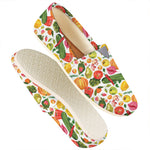 Vegan Fruits And Vegetables Print Casual Shoes