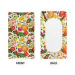 Vegan Fruits And Vegetables Print Changing Pad Cover