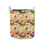 Vegan Fruits And Vegetables Print Collapsible Laundry Basket
