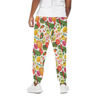 Vegan Fruits And Vegetables Print Cotton Pants