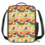 Vegan Fruits And Vegetables Print Crossbody Lunch Bag