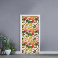 Vegan Fruits And Vegetables Print Door Sticker