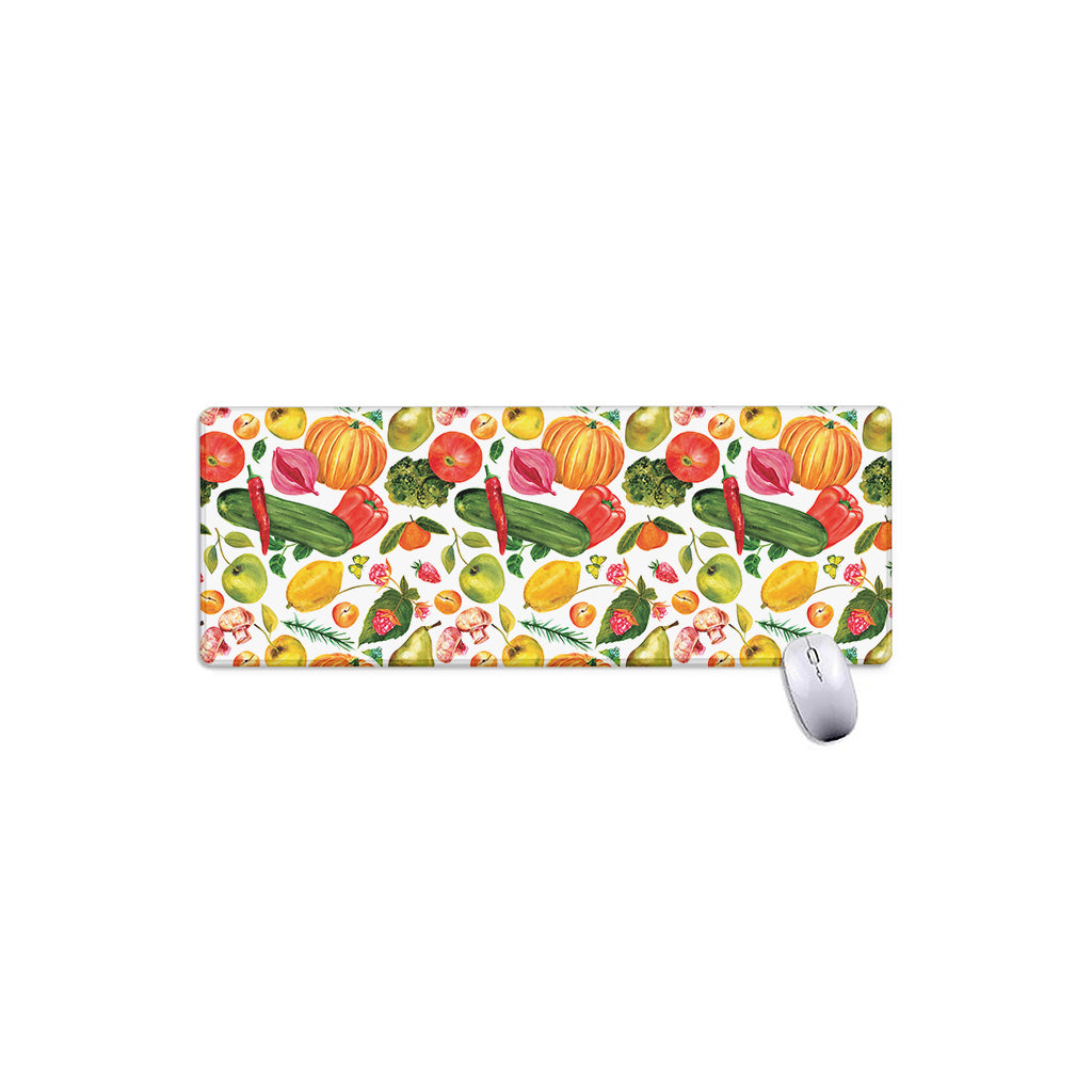 Vegan Fruits And Vegetables Print Extended Mouse Pad