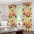Vegan Fruits And Vegetables Print Extra Wide Grommet Curtains