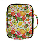 Vegan Fruits And Vegetables Print Front Pocket Bible Bag