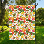 Vegan Fruits And Vegetables Print Garden Flag