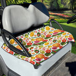 Vegan Fruits And Vegetables Print Golf Cart Seat Cover
