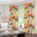 Vegan Fruits And Vegetables Print Grommet Curtains