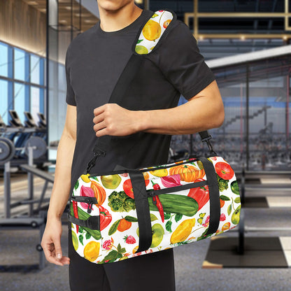 Vegan Fruits And Vegetables Print Gym Bag