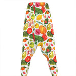 Vegan Fruits And Vegetables Print Hammer Pants