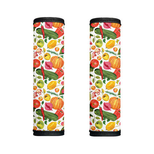 Vegan Fruits And Vegetables Print Handle Covers