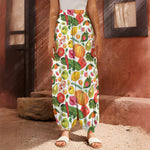 Vegan Fruits And Vegetables Print Harem Pants