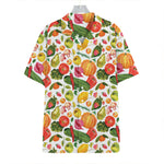 Vegan Fruits And Vegetables Print Hawaiian Shirt