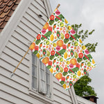 Vegan Fruits And Vegetables Print House Flag