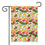 Vegan Fruits And Vegetables Print House Flag