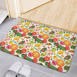 Vegan Fruits And Vegetables Print Indoor Door Mat